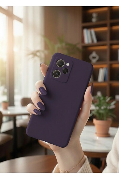 TechTrove Poco X5 Pro 5G Kılıf Içi Kadife Süet Tasarımlı Kamera Korumalı Sili...