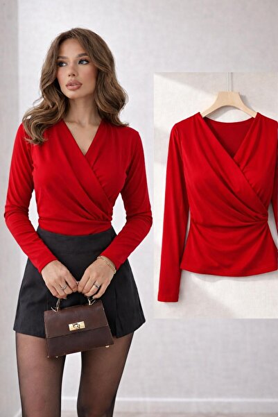 peri tower PRODUS NOU Bluză elegantă pentru femei, cu decolteu în V, cu mânec...