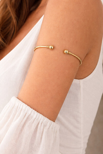 STİL NOKTA Çelik Gold Renkli Kol Bileziği Ayarlanabilir Model