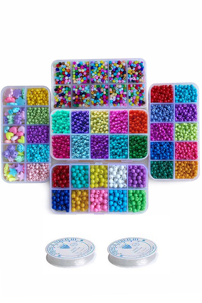 uniquehobby Σετ 5 τεμαχίων με 10 θήκες με ακρυλικό πλαστικό άμμο και χάντρες ...