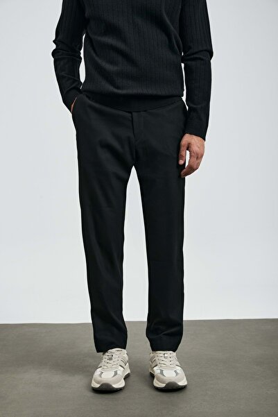 Lufian 112190330 Sterno Smart Men's Chino Pants Slim Fit Men's Pants Black