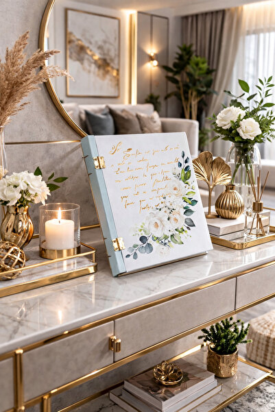 IremTasarimAtolyesi Ev Dekorasyon Büyük Boy Ahşap Kitap Kutu Özel Tasarım