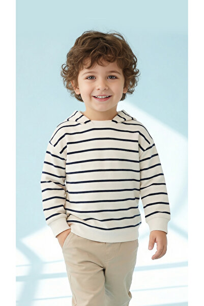 WANEX Erkek Çocuk Uzun Kol İnce Kapüşonlu Sweatshirt - 16656