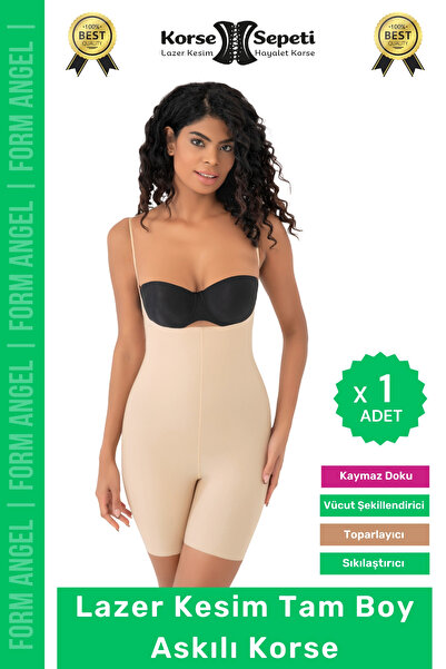 Form Angel مشد الجسم بحزام حبل مقطوع بالليزر مع دعم الثدي - لا يترك علامات، ي...