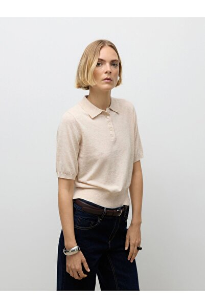 Vero Moda Gestricktes Oberteil AWSIKITA Gestricktes Poloshirt