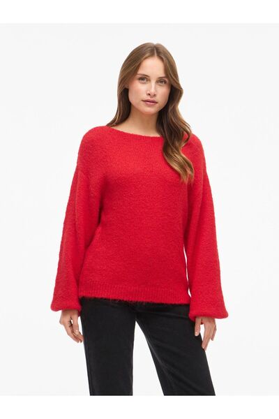 VILA Strickpullover VIMARLEY U-Boot-Ausschnitt