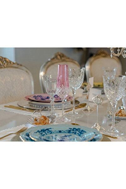 i love home glass Kristal Flüt Kadeh 200 cc - Tekli