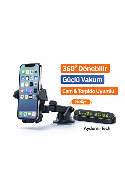 AydemirTech Uzayabilen Vantuzlu Cep Araç Telefon Tutucu Oto Araba Içi Telefon...