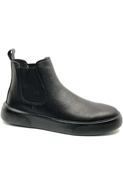 Lufian 112230259 Ghete Atlas Casual pentru bărbați piele NEGRE