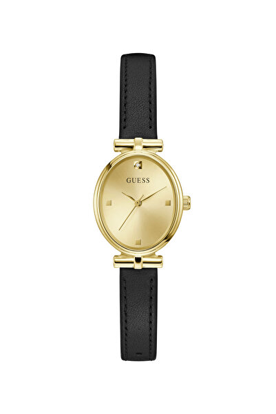 Guess Ladies Yellow Gold Tone Oval Analog Watch