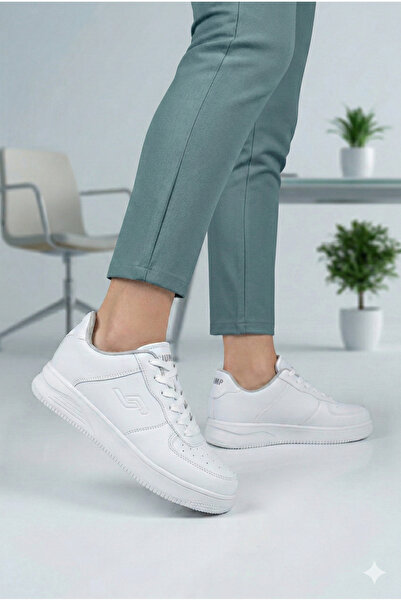 Jump 21516-a Orthopedic Thick Sole Comfortable Unisex White Daily Sneaker