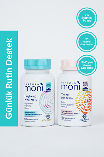 Moni Vitamins Moni Günlük Rutin Destek Paketi Daylong Magnesium 90 KP & Trace...