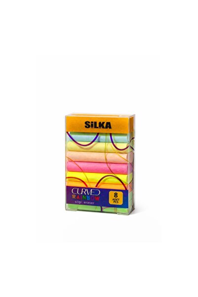 Silka SG-51 Curved Rainbow Neon Pastel Silgi 8'li