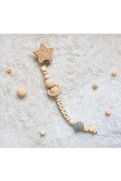 lilamtasarım Isimli Emzik Zinciri - Emzik Askısı bebek hediyelik