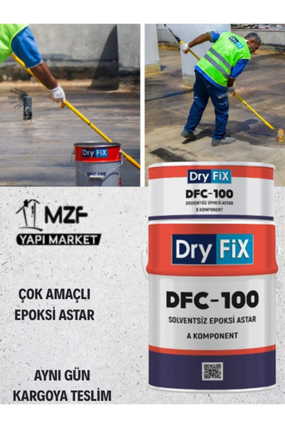 MZF Dryfix DFC-100 Solventsiz Çok Amaçlı Epoksi Astar 4,5 Kg
