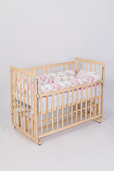 Jasmin طقم سرير بارك يلاكيه باللون الوردي مع نجوم