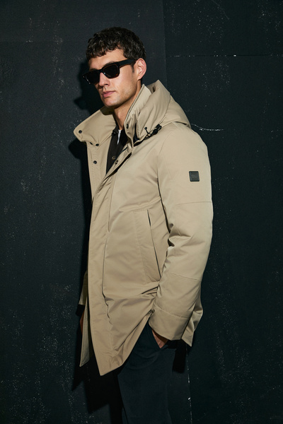 Lufian Donald Goose down Men's Coat Beige