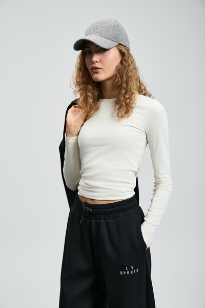 Lufian Tricou pentru femei Amira, alb catifelat