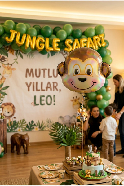 Deniz Party Store بالون سفاري قرد فويل 1 قطعة 60 سم