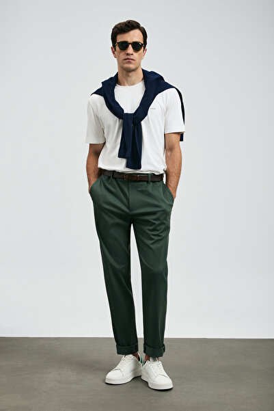Lufian Rumı Smart Erkek Chino Pantolon Slim Fit Yeşil