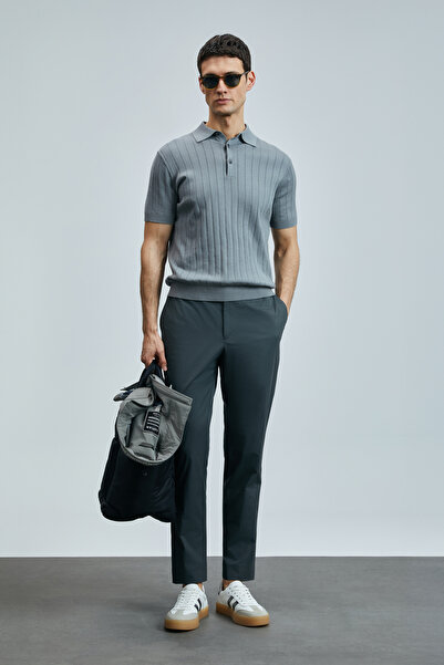 Lufian Bold Erkek Pamuklu Kazak Gri