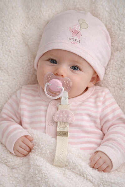 Caramell قبعة أطفال MY BABY KUMSAL ناعمة ملونة بطباعة الفيل //1595 وحزام لهاي...