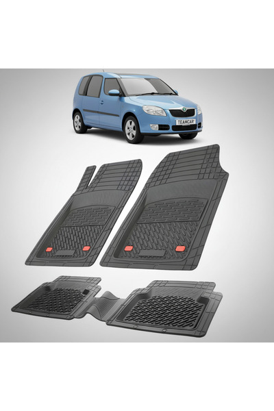 TEAMCAR Covorașe auto tip tavă compatibile cu Skoda Roomster I (2006–2015), n...