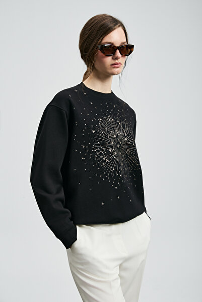 Lufian Star Women's Knitted Sweatshirt Black