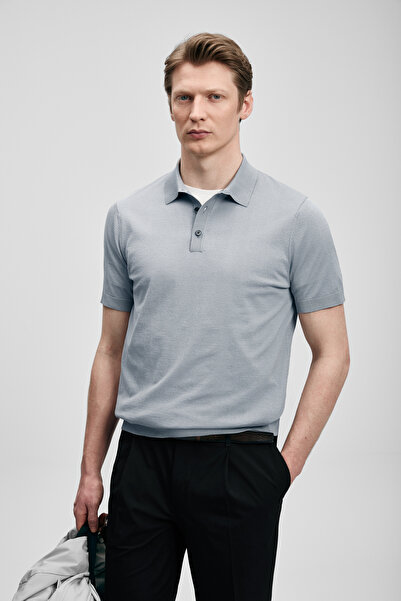 Lufian Derek Men's Modal Blend Sweater Light Gray