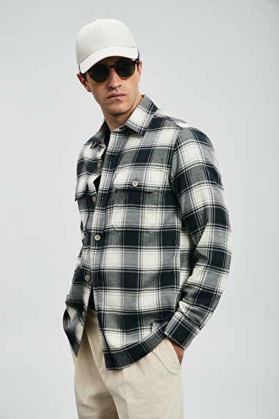 Lufian Years Erkek Basic Gömlek Regular Fit Lacivert