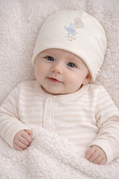 Caramell قبعة أطفال مطبوعة على شكل فيل من MY BABY KUMSAL بألوان ناعمة //1595