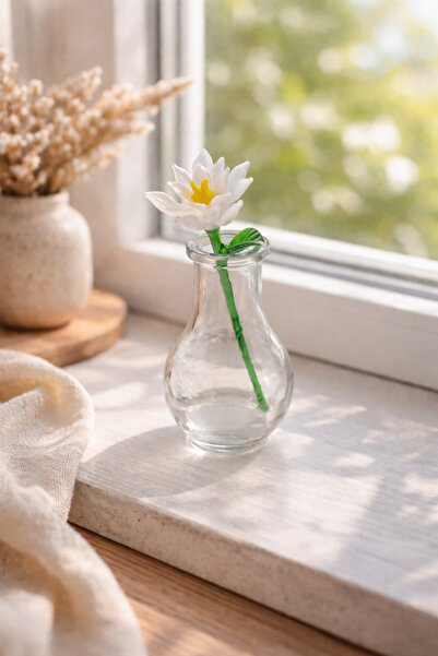 ADAMODART Su Nilüferi Water Lily Çiçeği El yapımı Cam Biblo