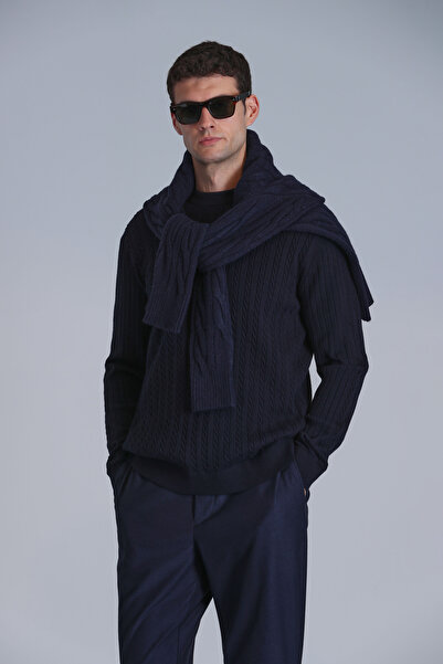 Lufian Ανδρικό πουλόβερ Navy Blue