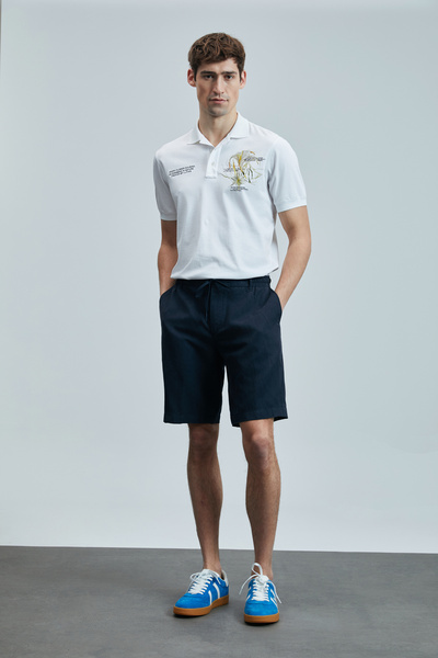 Lufian Bloom Smart Чоловіча футболка-поло білого кольору