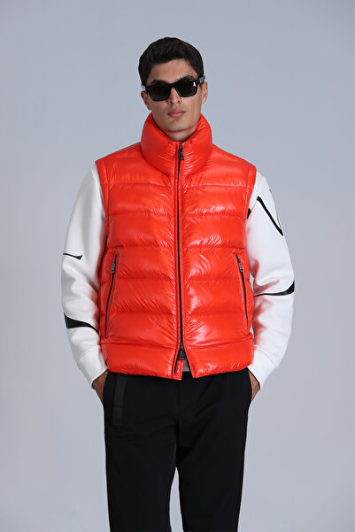 Lufian Peter Kaz Tüyü Erkek Yelek Turuncu