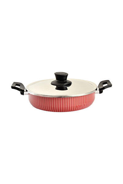 Newflon Deep Frypan with Cover Long Hand 30 cm