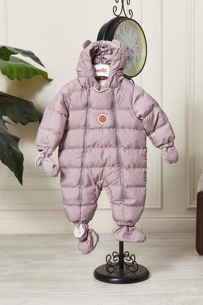 benitto kids Unisex Kapüşonlu Fermuarlı Bebek Astronot Tulum 51330