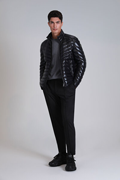 Lufian Palton pentru bărbați Luc Goose Feather Negru