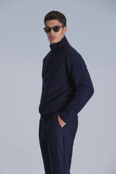 Lufian Ανδρικό πουλόβερ Navy Blue Bert