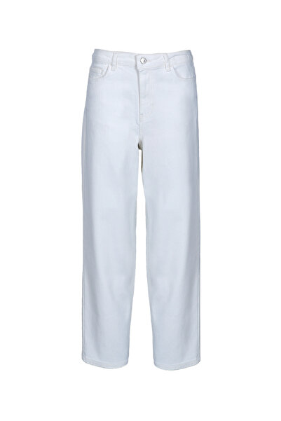 Lufian Grenada Denim Mom Fit pentru femei - Ecru cu talie înaltă