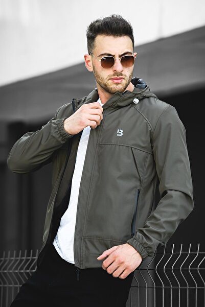 Oksit Bailey Suya Dayanaklı Slim Fit Erkek Kapüşonlu Mevsimlik Mont Yağmurluk