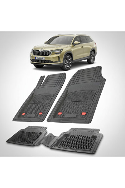 TEAMCAR Covorașe auto tip tavă compatibile cu Skoda Kodiaq II (2023–prezent),...