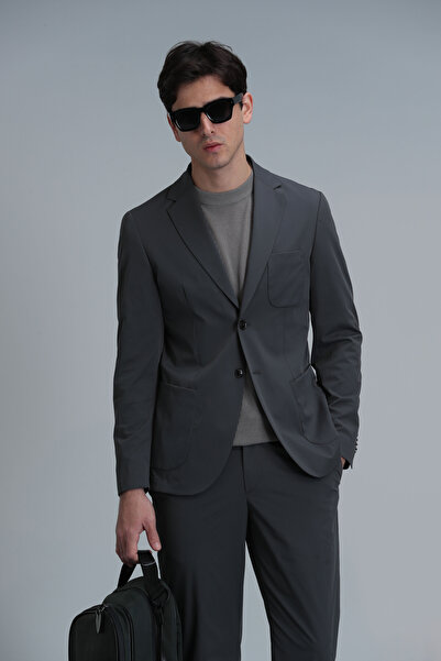 Lufian Jachetă Blazer pentru bărbați Mex Sport Slim Fit Verde