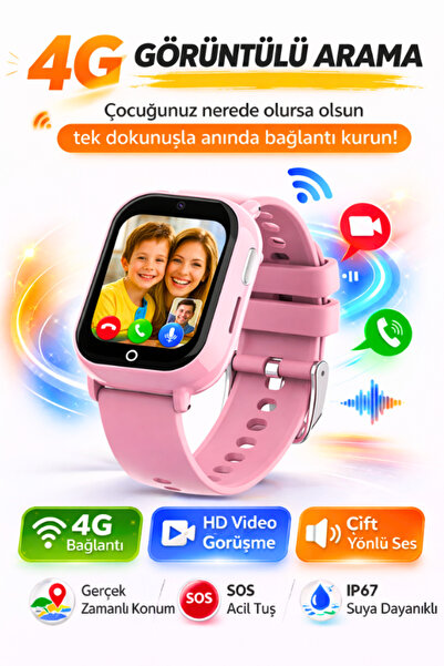 Maybax Sim Kartlı Wonlex Kt01 Akıllı Çocuk Saati Sesli-görüntülü Gürüşme Gps ...