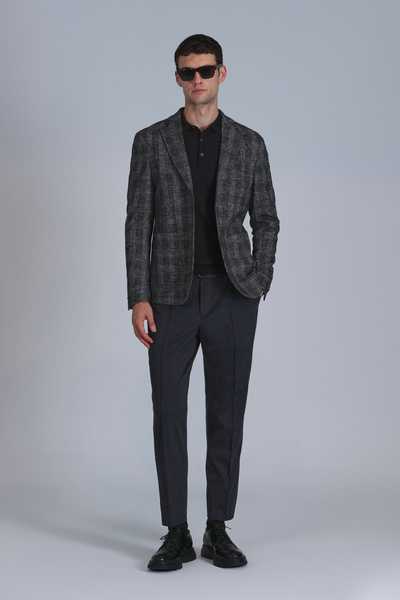 Lufian بنطلون تشينو رياضي للرجال من أنتوني بقصة ضيقة لون أنثراسايت