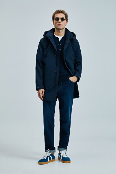 Lufian Peter Men's Coat Navy Blue