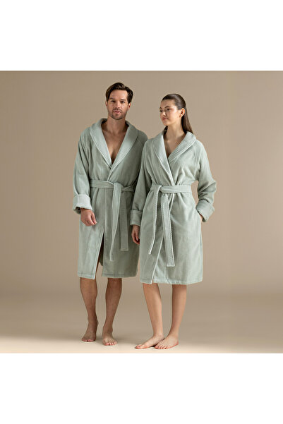 Chakra Halat de baie unisex Eva Cotton 100% bumbac VERDE FUMURIU