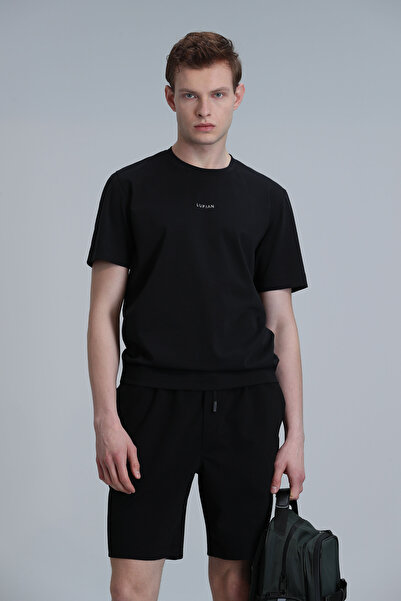 Lufian Tricou grafic modern Black Antony