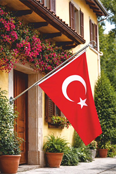 bayrakal Direk, Bayrak Direği, Bina Cephe Direği 155cm, Türk Bayrağı, Paslanm...