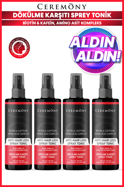 Ceremony Biotin & Kafein & Amino Kompleks İçeren Dökülme Karşıtı Saç Sprey To...